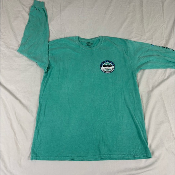 Blue 84 Mens Green Colorado Rocky Mountains Long Sleeve T-Shirt L - Picture 2 of 8